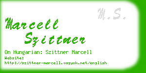 marcell szittner business card